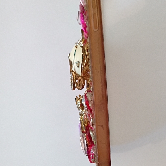 Juicy Couture Pink and Gold Embellished Phone Case - Picture 3 of 14